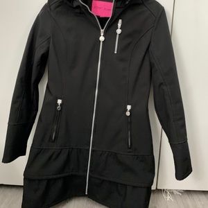 Betsey Johnson Ruffle Bottom Rain Jacket / Coat